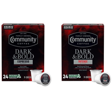 Community Coffee Dark & Bold Variety 48 Count Keurig K-Cup Coffee Pods, Extra Dark Roast, 48 Count (Pack Of 1)