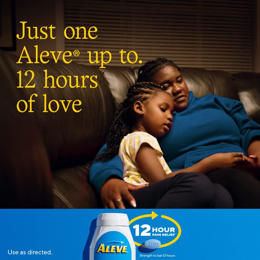 Aleve Pain Reliever & Fever Reducer Naproxen Sodium Caplets, Body Pain Relief, Arthritis Pain Relief, Pain Medicine for Adults and Children Ages 12 and Up, 60 Individual Pouches : Health & Household