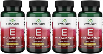 Swanson Vitamin E & Selenium 90 Sgels (4 Pack)