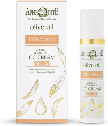 Aphrodite Multi-Benefit Cc Cream - Toning Cream With 25 Spf To Protect & Hydrate Infused With Argan Oil And Vitamin E (50 Ml / 1.70 Fl Oz)