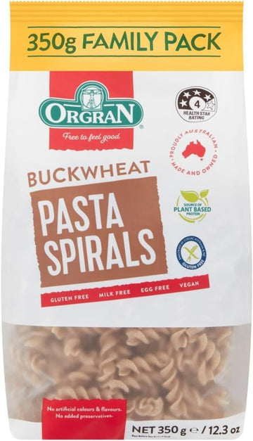 Orgran Buckwheat Spirals Pasta 250G (Pack Of 3)
