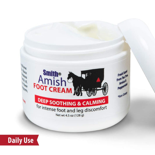 Smith Amish Foot Cream, Deep Soothing and Calming to Foot and Legs. 4.5 oz