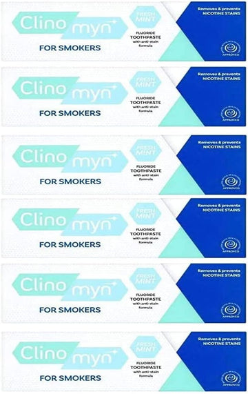 Clinomyn Anti-Stain Flouride Toothpaste For Smokers - Pack Of 6