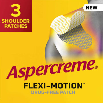 Aspercreme Flexi-Motion Drug-Free Patch For Shoulder, 3-Count, Promotes Comfortable Movement