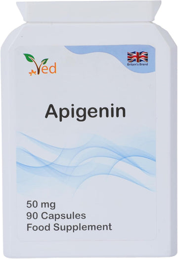 Ved Apigenin 50Mg, Optimal Dose For Sleep & Relaxation Support, Grapefruit Source, 90 Vegan Capsule (3 Months Supply)