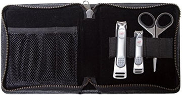 Seki Edge Men'S Premium Grooming Kit (Ms-01) Mens Grooming Kit With Nail Clippers & Nostril Scissor - Manicure & Pedicure Professional Grooming Kit With Genuine Leather Case