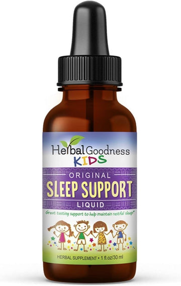 Kids Sleep Support Liquid Extract - Natural Kids Plant Based Herbal Sleep Aid, With Chamomile, Guava Leaf - 1Oz Liquid Extract - Herbal Goodness (1 Unit)