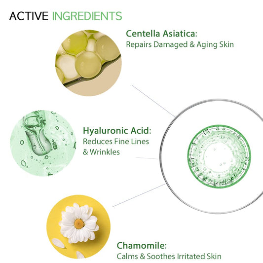 Cica Calming Mask For Face Sensitive Irritated Skin, Soothing, Moisturizing, Korean Anti Aging Face Mask, Eve Vegan, Chamomile, Hyaluronic Acid 10Ea