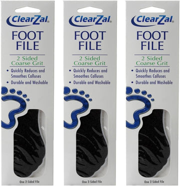 ClearZal Sided Coarse Grit Foot File For Smoothing & Reducing Calluses (3 Pack) : Amazon.co.uk: Health & Personal Care