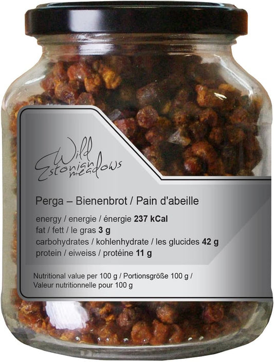 100% Natural Bee Bread From Wild Estonian Meadows, 200 G