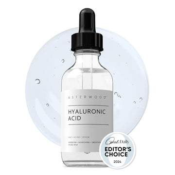 Asterwood Hyaluronic Acid Serum For Face - Plumping, Anti-Aging, Hydrating - Fragrance-Free - 4 Fl Oz