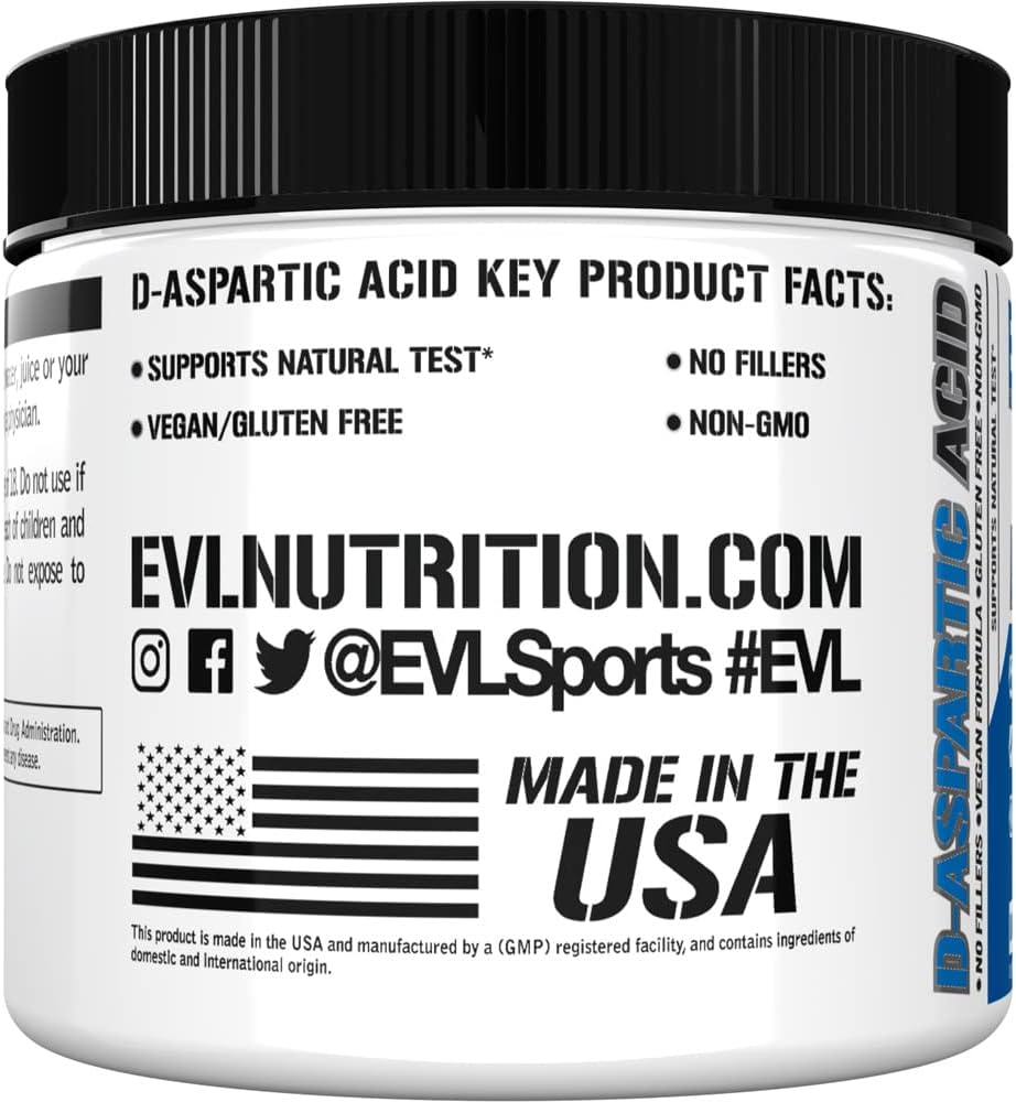 D Aspartic Acid Testosterone Booster for Men - 3120mg DAA D-Aspartic Acid Pre Workout Powder Muscle Builder for Men 3.12g - Men's Health Supplement for Enhanced Drive Potency and Vigor - Unflavored : Health & Household