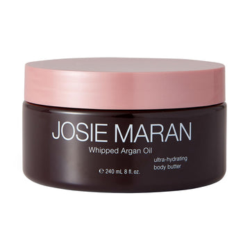 Josie Maran Body Butter (Unscented) - Hydrate, Soften & Revitalize Skin with Argan Oil, Shea Butter, Avocado Oil & Essential Fatty Acids - Dry Skin Body Moisturizer (8oz)