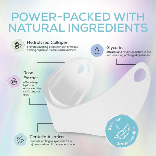 Venus Visage V Line Lifting Mask - Invisible Face Strap - Chin Strap For Double Chin For Women And Men - Firming Double Chin Strap For Defined Jawline (5 Count, 1 Pack)