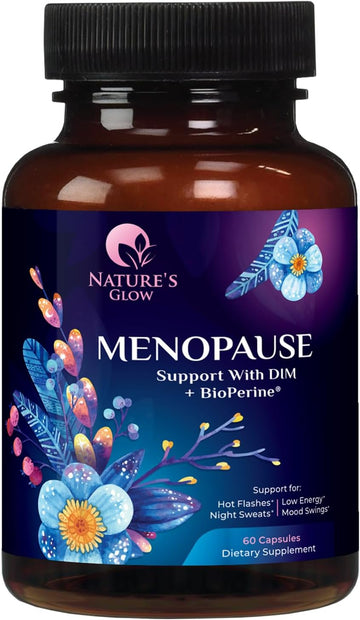 Menopause Supplements For Women With Dim - Multi Benefit Menopause Relief, Balance Support, Antioxidant, Energy & Skin Support, Natural Menopause Vitamins Supplement, Non-Gmo & Vegan - 60 Capsules