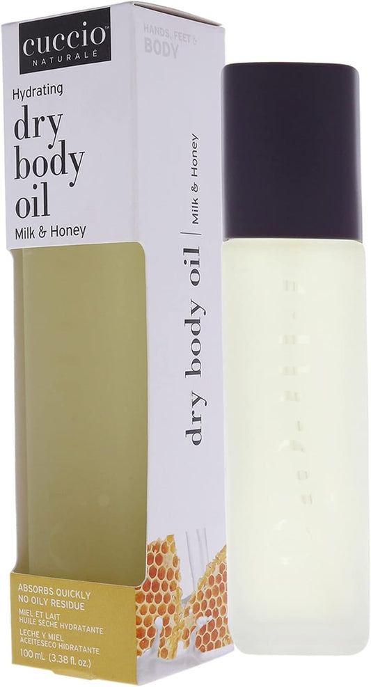 Cuccio Hydrating Dry Body Oil Milk And Honey 100Ml,Yellow
