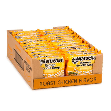 Maruchan Ramen Roast Chicken, Instant Ramen Noodles, Ready To Eat Meals, 3 Oz, 24 Count