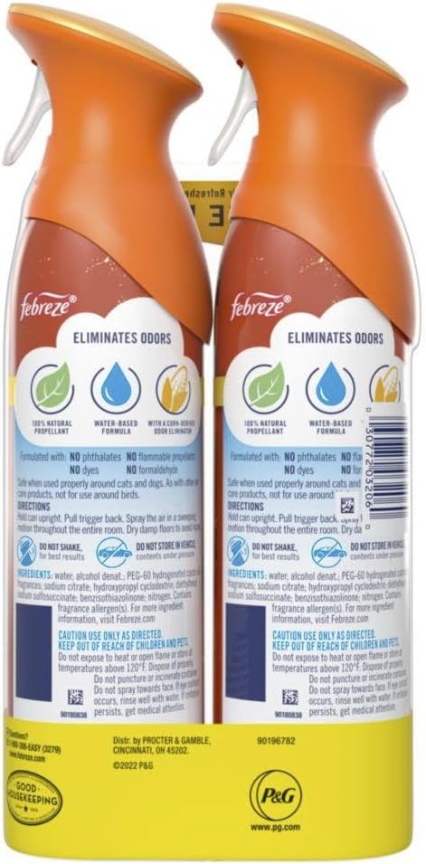 Febreze Air Effects Limited Edition Odor-Fighting Air Freshener, Pumpkin Patch, 8.8 Oz Pack Of 2 (Pumpkin Patch)