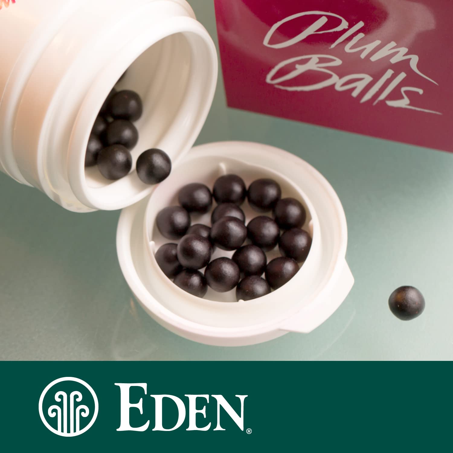Eden Ume Plum Balls, Ume Plum Concentrate And Jinenjo Wild Mountain Yam, 300 Quarter Gram Balls, 2.28 Oz : Grocery & Gourmet Food