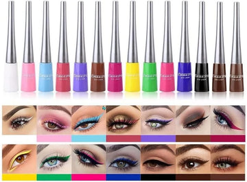 10 Color Liquid Eyeliner - Matte Quick-Drying, Waterproof Gel Colored Eyeliner (Orange)