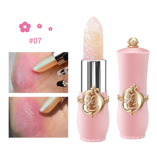 3 Pcs/Set Flower Jelly Lipstick Set Temperature Change Moisturizer Long Lasting Nutritious Balm Magic Color Change Lip Gloss (3Pcs Flower Jelly Lipstick 010203)