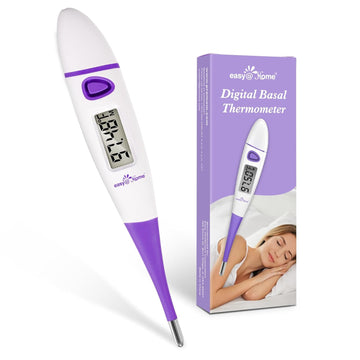 Easy@Home Basal Body Thermometer: Bbt For Fertility Prediction With Memory Recall- Accurate Digital Basal Thermometer For Temperature Monitoring With Premom App - Ebt-018