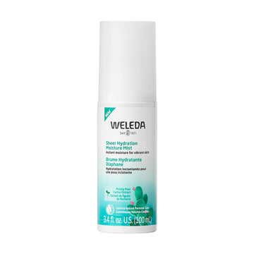 Weleda Sheer Hydration Moisture Mist, 3.4 Fluid Ounce, Plant Rich Moisturizer with Prickly Pear Cactus Extract and Aloe Vera
