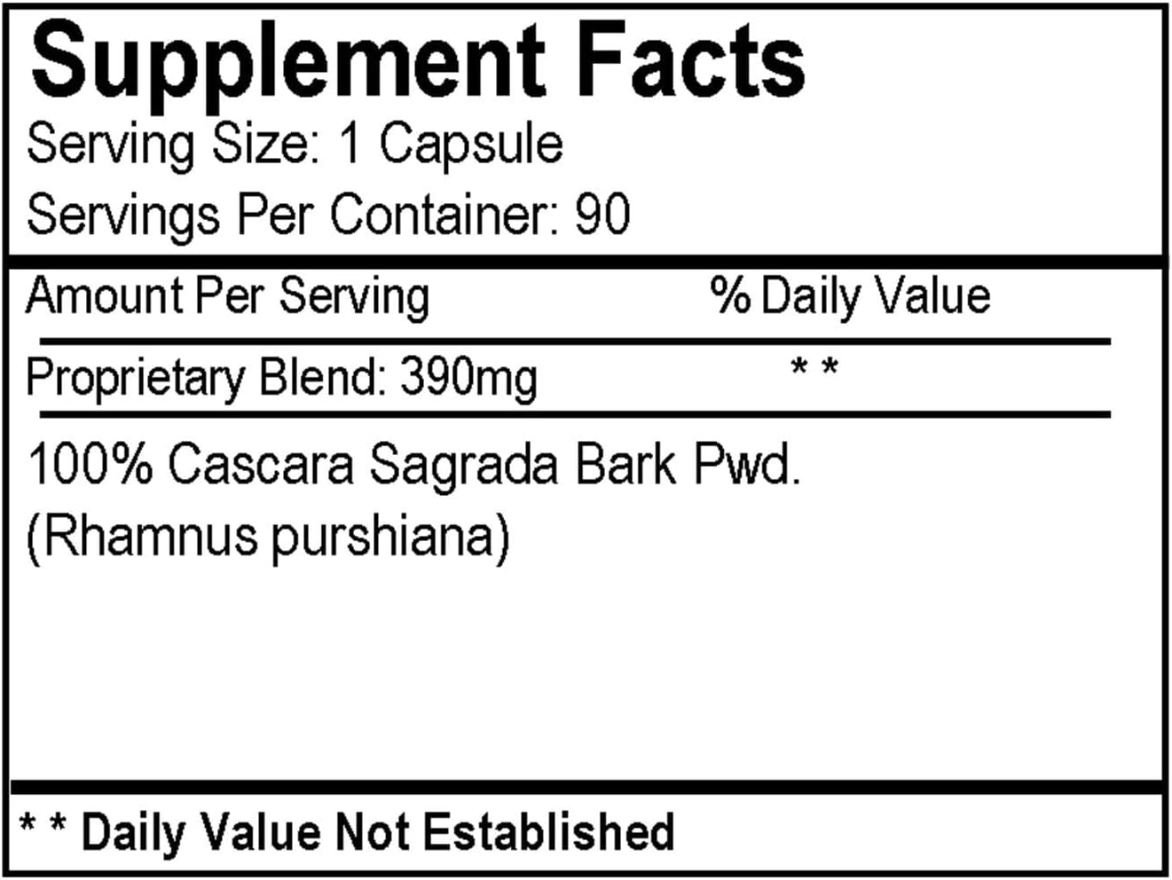 Herb Emporium Sacred Bark (Cascara Sagrada, Rhamnus purshiana) 90 Capsules (700 mg) Herbal Supplement for Healthy and Easy Digestion (Pack of 1) : Health & Household