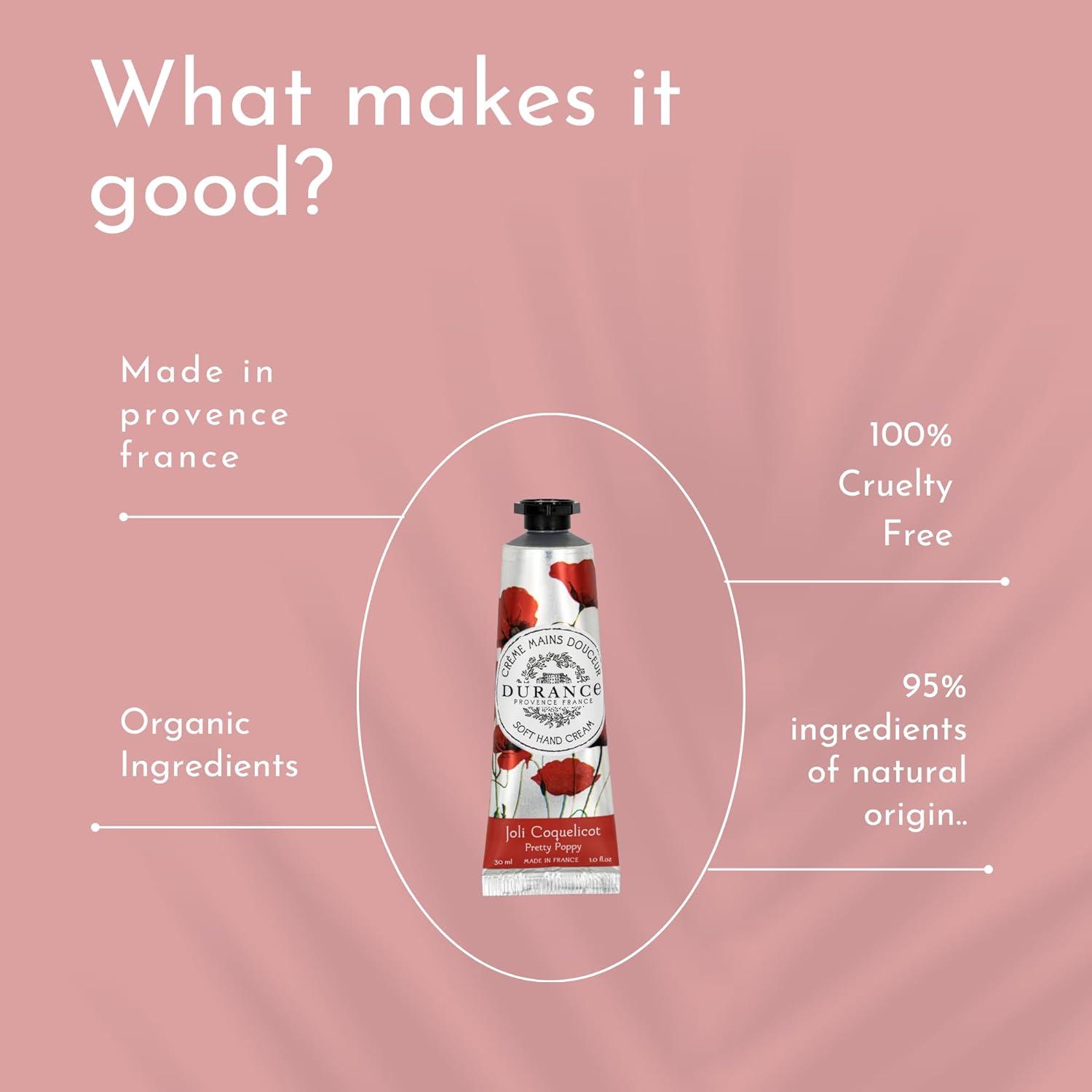 Durance Soft Hand Cream For Women (30ml) With Pretty Poppy Scent Enriched With Sweet Almond Oil | Women’s Moisturising Cream For All Skin Types : Amazon.co.uk: Beauty