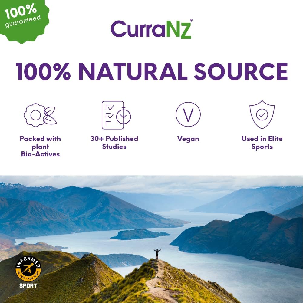 CURRANZ New Zealand Blackcurrant Extract Sports Nutrition Capsules Muscle Recovery Endurance Performance Pre Post Workout (30 Capsules) : Health & Household