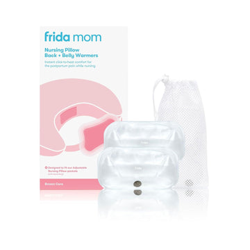 Frida Mom Nursing Pillow Back + Belly Warmers | Reusable Click-To-Heat Relief In An Instant For Back + Belly | 1 Set - 2 Heat Packs