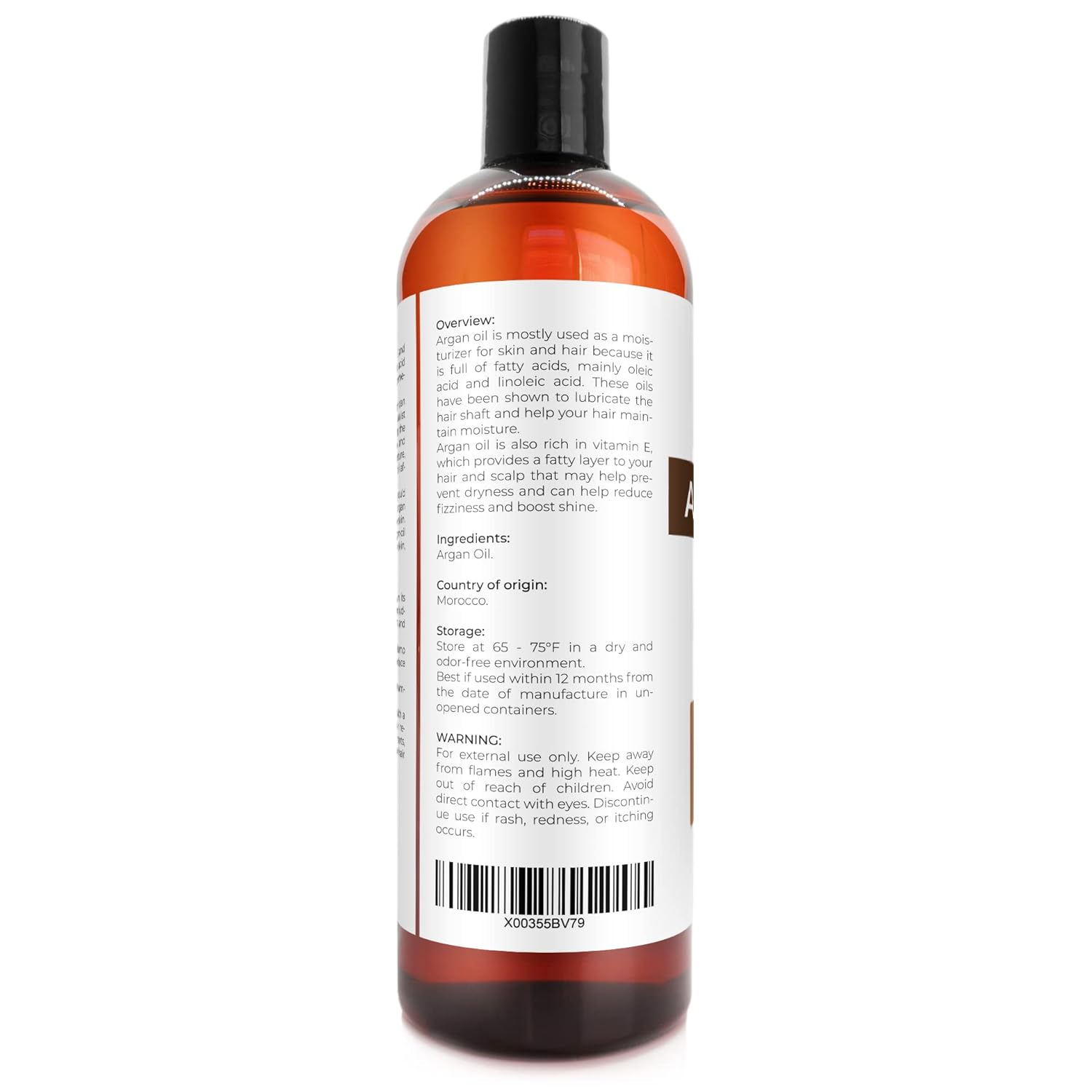 velona Argan Oil - 16 oz | Morocco Oil | Stimulate Hair Growth, Skin, Body and Face Care | Nails Protector | Unrefined, Cold Pressed | Cap Kit… : Beauty & Personal Care