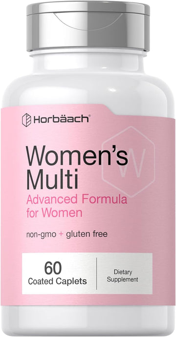 Women'S Multivitamin | 60 Coated Caplets | Advanced Formula Daily Multivitamin | Non-Gmo & Gluten Free Supplement | By Horbaach