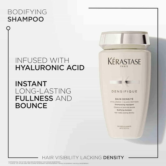 Kerastase Duo Densifique Shampoo And Conditioner Set, Thickening And Volumising For Fine Hair, With Hyaluronic Acid, Bain Densité, 250Ml & Fondant Densité, 200Ml