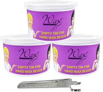 Wax Necessities Empty Refill Wax Can 14.1 Ounces 3 Pack 1 Handle For Wax Can