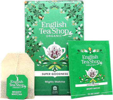 English Tea Shop Organic Mighty Matcha - 20 Tea Bag Sachets, 35 G