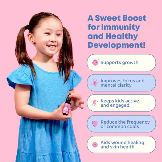 Joyspring Zincberry - Kids Zinc & Vitamin Supplement (2 Fl Oz) Immune Support Drops With Elderberry Flavor For Kids 2-16+ Years