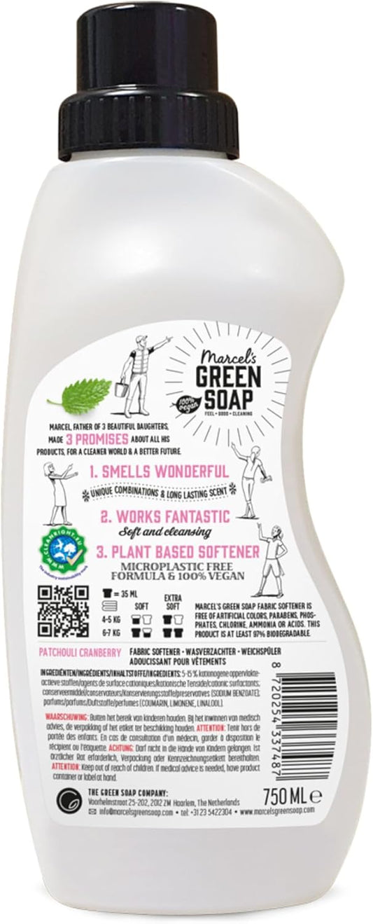 Marcel'S Green Soap - Fabric Conditioner Patchouli & Cranberry - Fabric Softener - Vegan - Natural Ingredients - Laundry - 750Ml