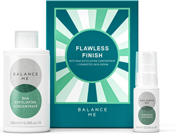 Balance Me Gift Set Flawless Finish Bha Exfoliating Concentrate, Congested Skin Serum, 2 Full Size Products, Vegan/Natural Skincare, Achieve Flawless Skin - 1 Each