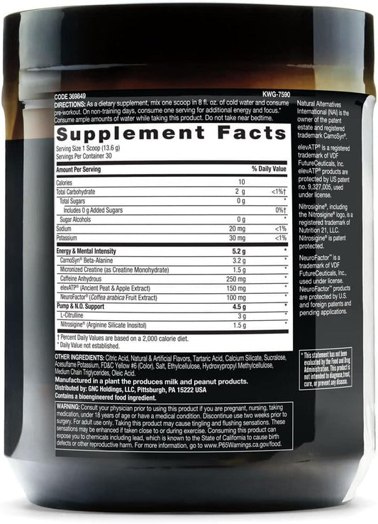 Beyond Raw Lit | Clinically Dosed Pre-Workout Powder | Contains Caffeine, L-Citrulline, Beta-Alanine, And Nitric Oxide | Orange Mango | 30 Servings