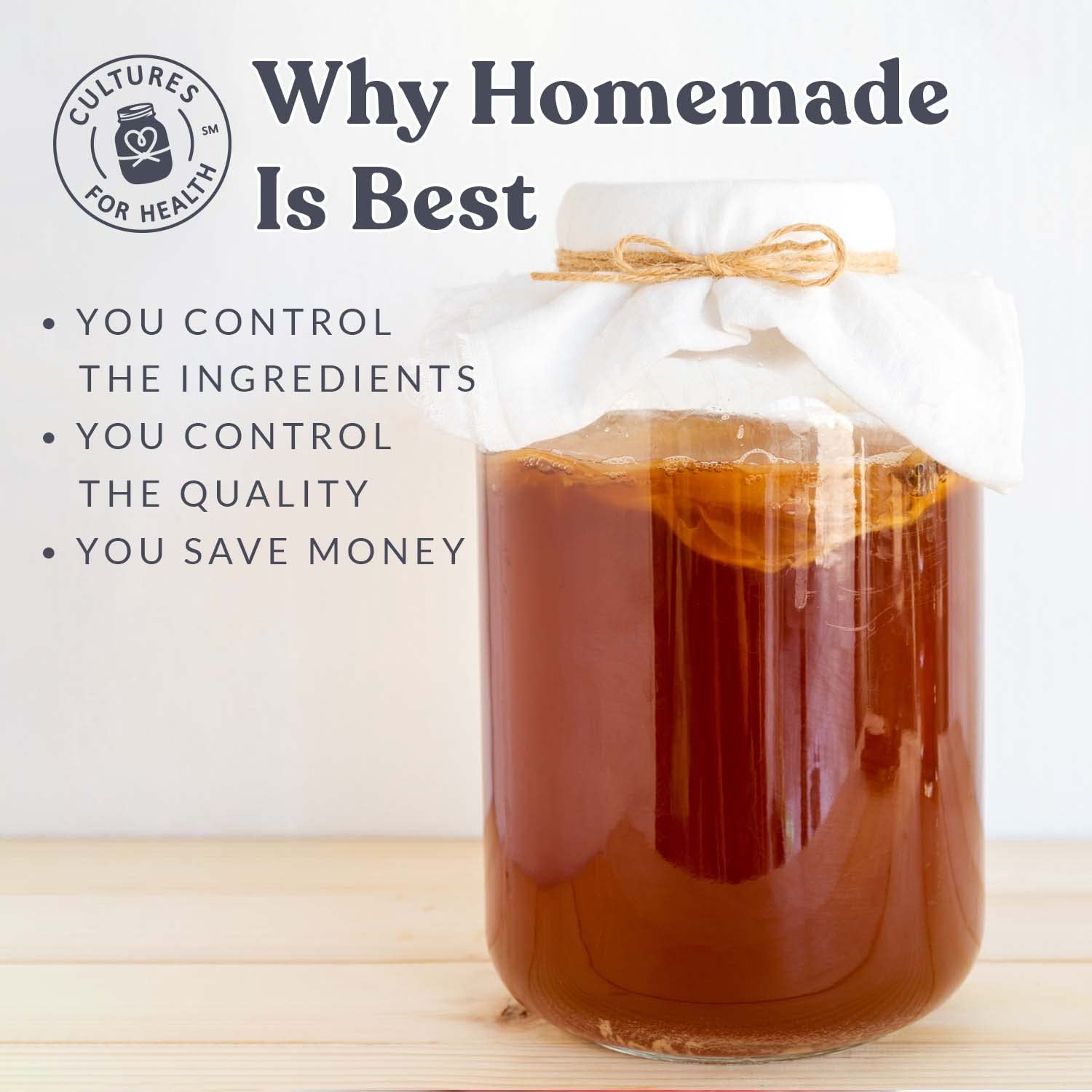 Cultures For Health Kombucha Starter Kit | Brew Your Own Kombucha At Home | Essential Home Brewing Kit | Scoby Kombucha Starter With Easy To Follow Instructions