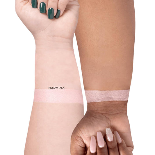 Pressed Highlighter Face Makeup | Flash - A Soft Pearl Pink | Pearl Shimmer Liquid-To-Baked Powder Highlighter | Refillable Pan | Cruelty-Free Beauty Essential | 7G |