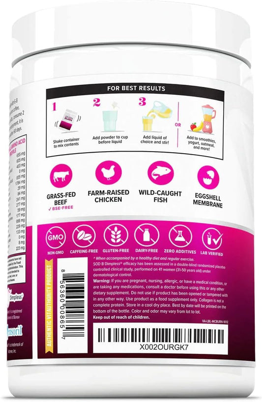 Hydrolyzed Collagen Powder For Weight Loss - Collagen Burn Ultimate Beauty Complex Multi Collagen Peptides Powder For Women With Types I Ii Iii V And X For Fat Burning Support - Unflavored