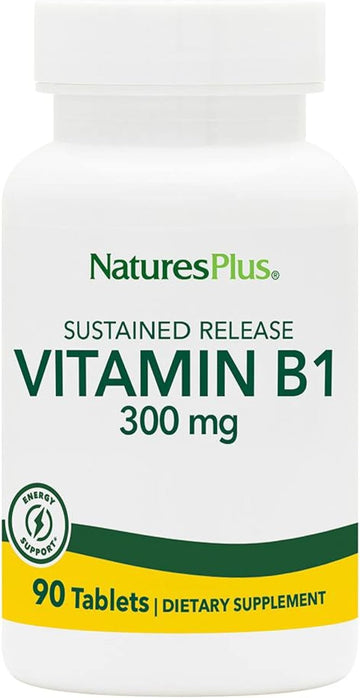 Naturesplus Vitamin B1 (Thiamin Hci), Sustained Release - 300 Mg, 90 Vegetarian Tablets - Gluten-Free - 90 Servings