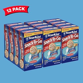 Starkist Ready-To-Eat Tuna Salad Kit, Original Deli Style, 3.28 Oz, Pack Of 12