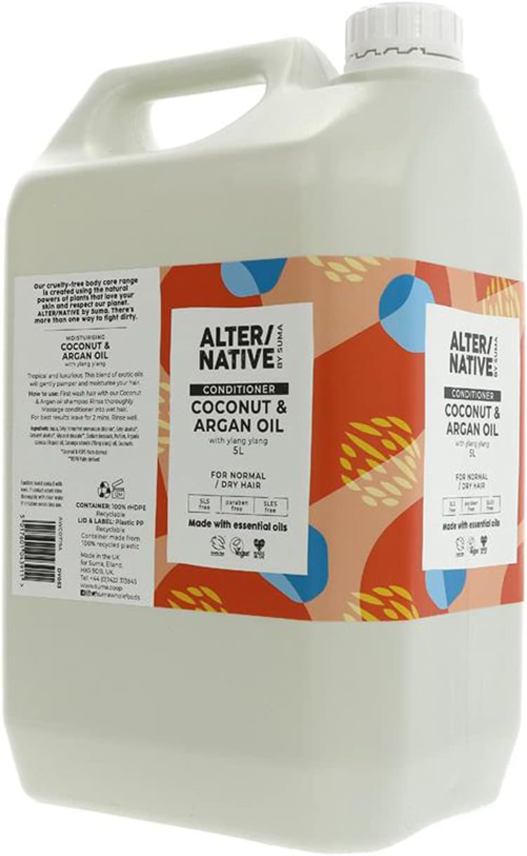 Alter/Native Natural Plant-Powered Cruelty Free Conditioner (Coconut & Argan Oil, 5 Litre)