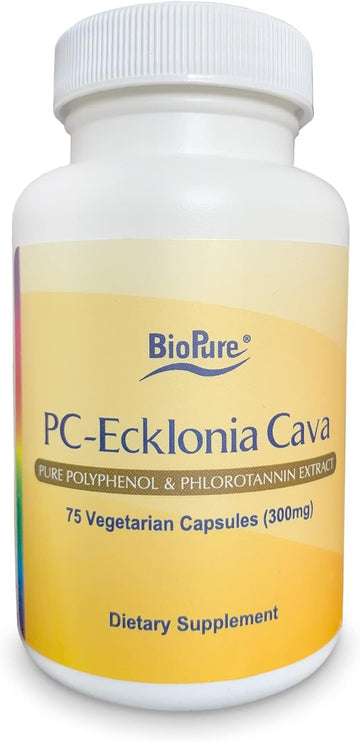 Biopure Pc-Ecklonia Cava โ Potent Brown Algae Botanical Extract Rich In Polyphenols And 71 Trace Minerals That Support Neurological Function, Circulation, And Overall Wellness - 75 Vegetable Capsules
