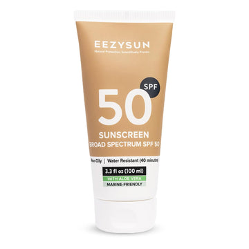 Mineral Spf 50 Sunscreen | Infused With Aloe Vera | Vegan And Cruelty-Free | Hawaii 104 Reef Act Compliant | Broad Spectrum With Uva/Uvb Protection | Natural & Non-Oily | 3.3 Fl Oz