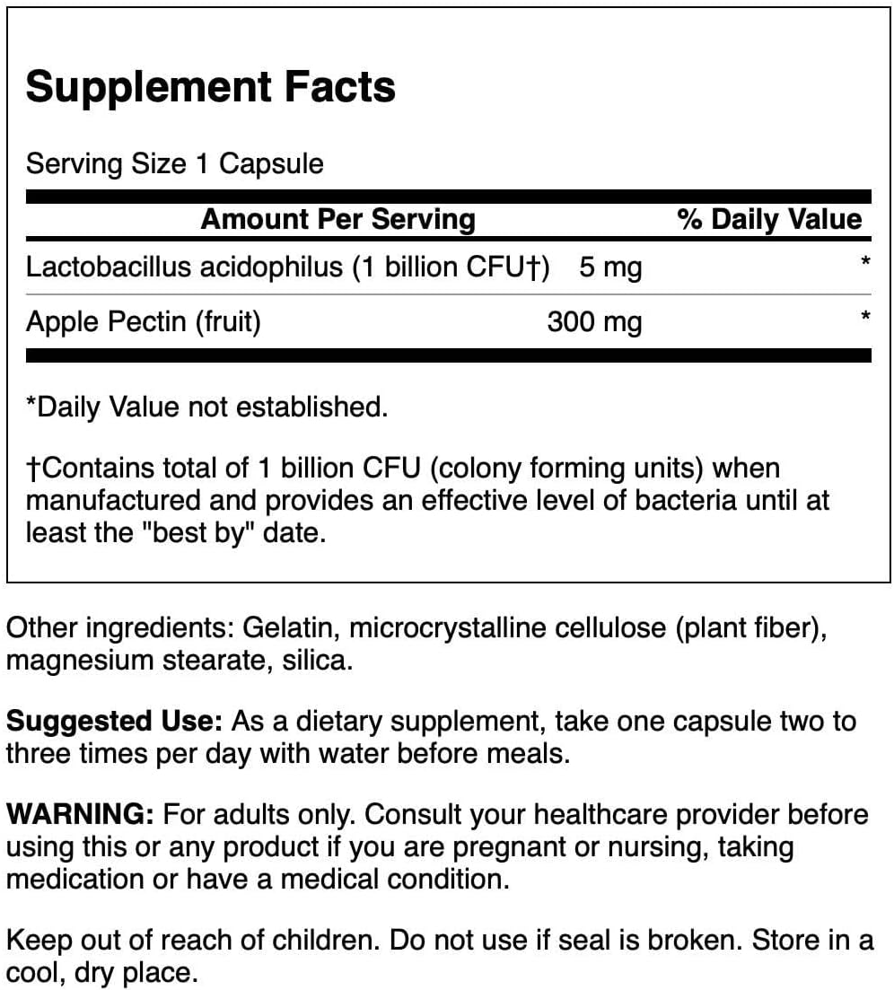 Swanson Acidophilus & Apple Pectin 90 Capsules