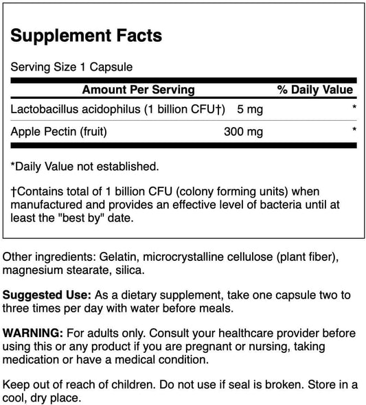 Swanson Acidophilus & Apple Pectin 90 Capsules